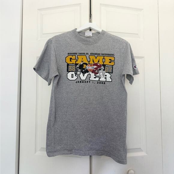 Champion Mizzou vs Arkansas Cotton Bowl 2008 Game T-Shirt Tee Size Medium - Picture 2 of 6
